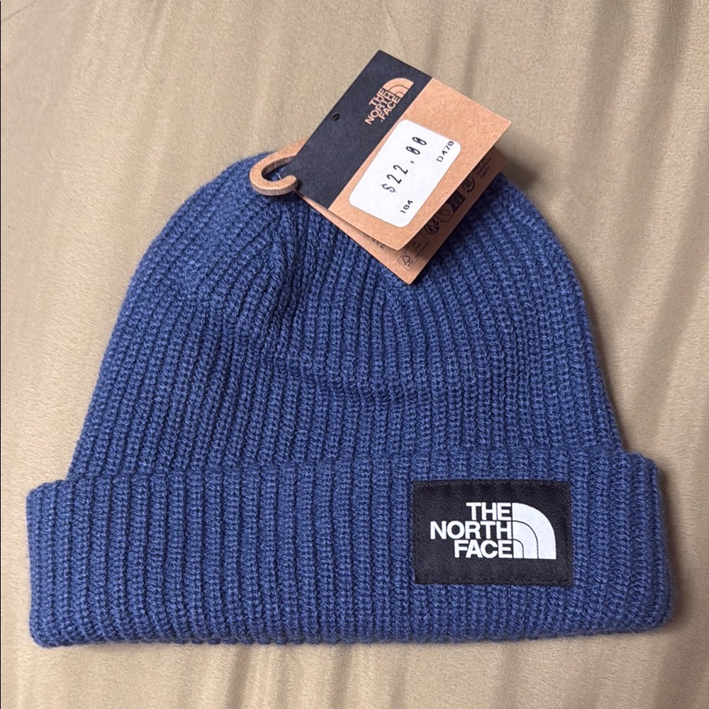 The North Face Blue Knit Beanie